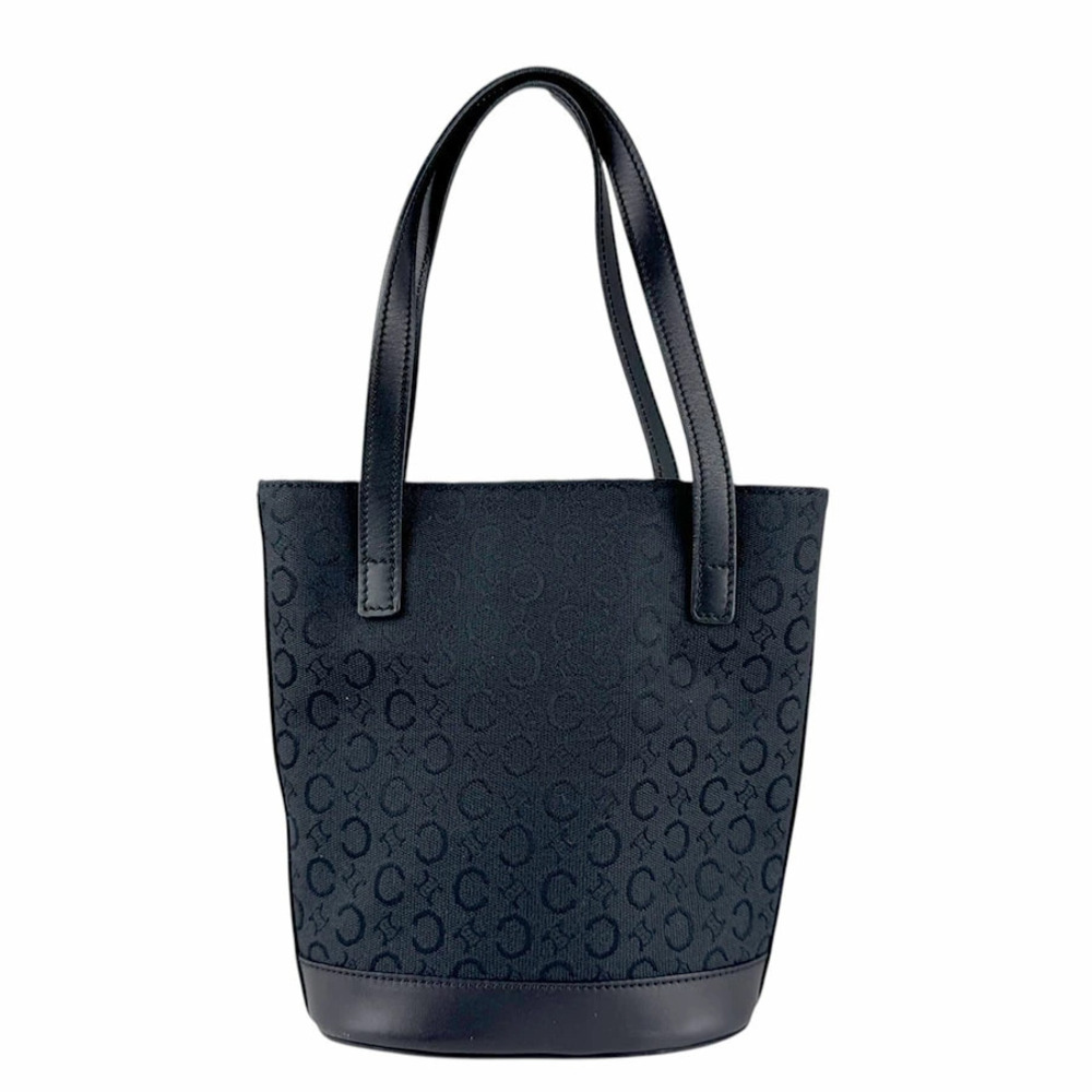 Celine C Macadam Canvas Leather Handbag Black - Picture 1 of 5